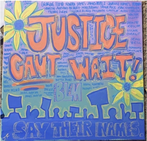 Senior Jay Ramirez's sign for the Black Lives Matter protest she attended this summer
